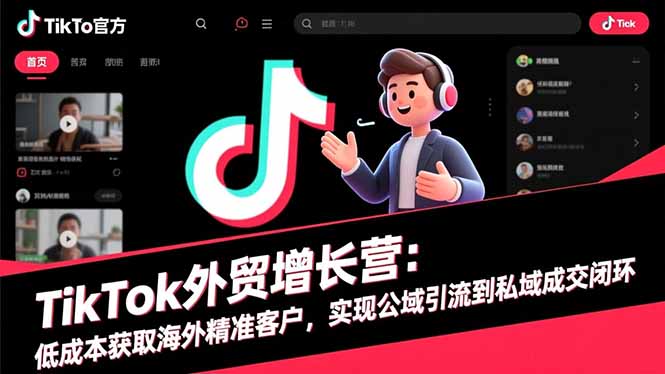 （16522期）TikTok外贸增长营：低成本获取海外精准客户，实现公域引流到私域成交闭环-赛德副业库
