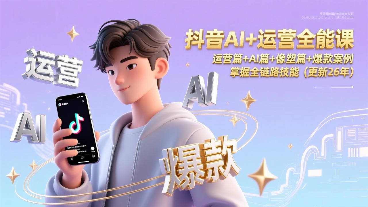 （17078期）抖音AI+运营全能课，运营篇+AI篇+像塑篇+爆款案例，掌握全链路技能（更新26年）-赛德副业库