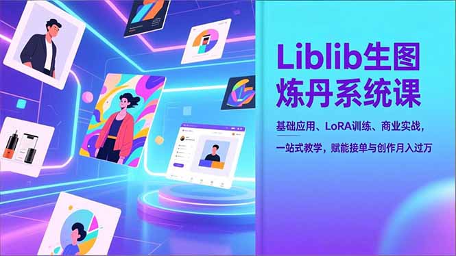 (16949期)Liblib生图炼丹系统课,基础应用、LoRA训练、商业实战,一站式教学,赋能接单与创作月入过万-赛德副业库