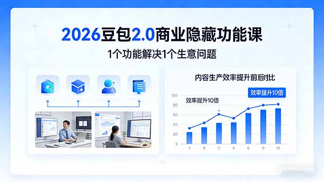 (17452期)2026豆包2.0商业隐藏功能课,1个功能解决1个生意问题,内容生产效率提升10倍-赛德副业库