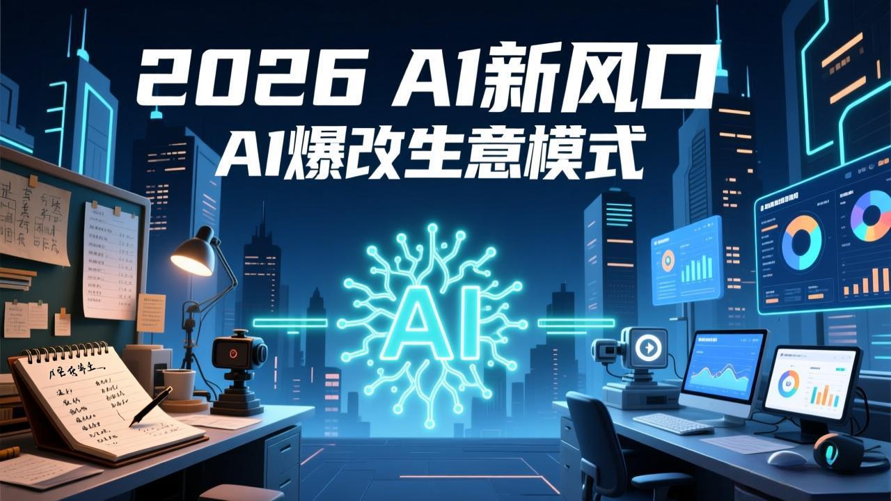 (17478期)2026年AI创富新风口,用人工智能爆改你的生意模式,从短视频到直播全面降本增效抢占先机-赛德副业库