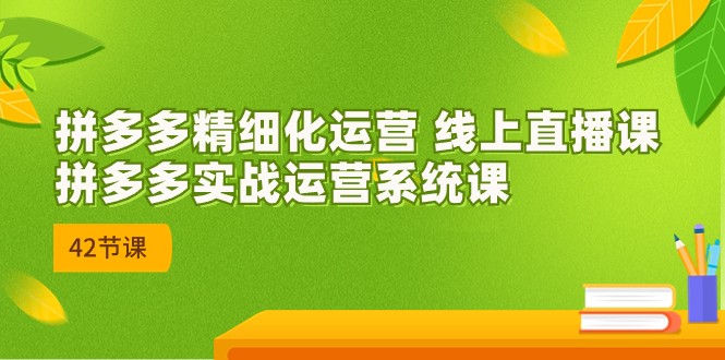 2023年8月新课-拼多多精细化运营 线上直播课：拼多多实战运营系统课-42节-赛德副业库