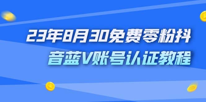 外面收费1980的23年8月30免费零粉抖音蓝V账号认证教程-赛德副业库