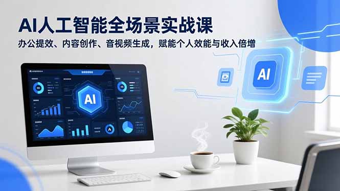 (16958期)AI人工智能全场景实战课,办公提效、内容创作、音视频生成,赋能个人效能与收入倍增-赛德副业库