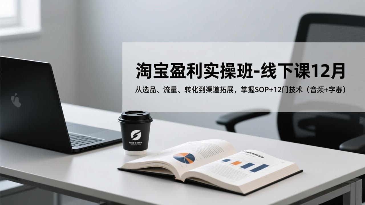 （17079期）淘宝盈利实操班-线下课12月，从选品、流量、转化到渠道拓展，掌握SOP+12门技术（音频+字幕）-赛德副业库