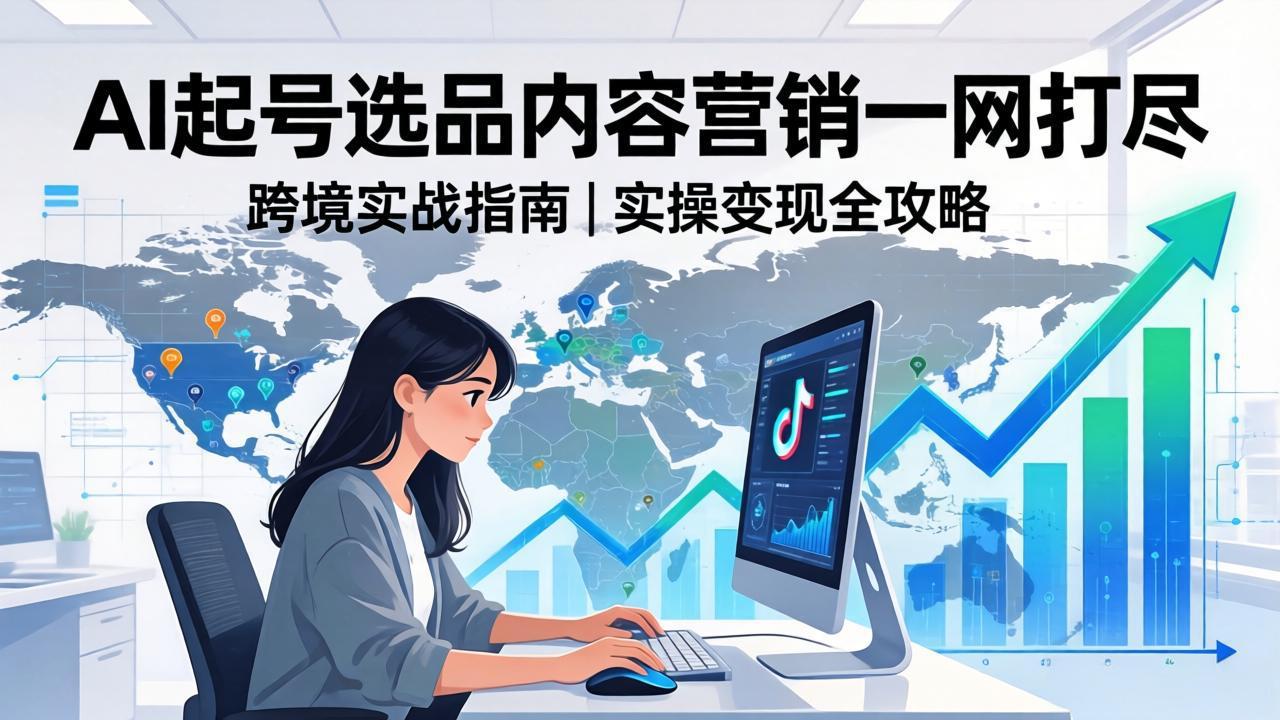 （17824期）2026 TikTok 跨境AI实操：从零基础到变现全流程，AI起号选品内容营销一网打尽-赛德副业库