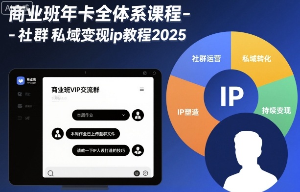 商业班年卡全体系课程-社群私域变现ip教程2025-赛德副业库