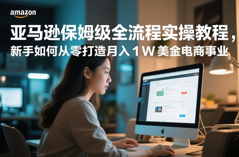 亚马逊保姆级全流程实操教程，新手如何从零打造月入1W美金电商事业-赛德副业库