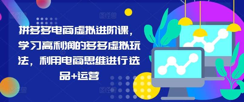 拼多多电商虚拟进阶课，学习高利润的多多虚拟玩法，利用电商思维进行选品+运营-赛德副业库
