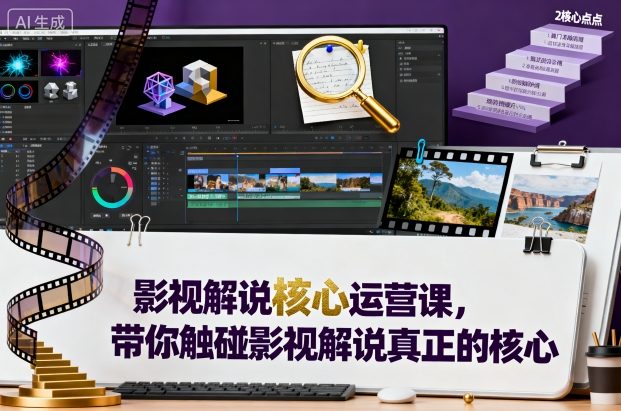 影视解说核心运营课，带你触碰影视解说真正的核心-赛德副业库