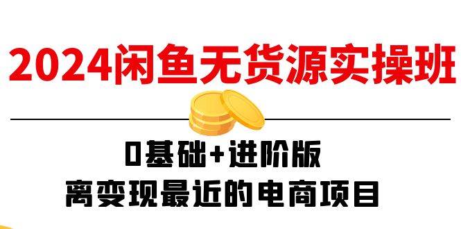 （11535期）2024闲鱼-无货源实操班：0基础+进阶版，离变现最近的电商项目（15节）-赛德副业库