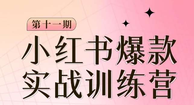 小红书博主爆款训练营第11期，手把手教你从0-1做小红书，从定位到起号到变现-赛德副业库