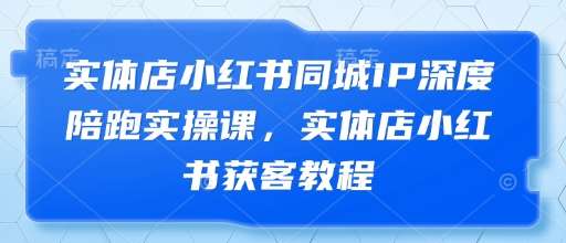 实体店小红书同城IP深度陪跑实操课，实体店小红书获客教程-赛德副业库
