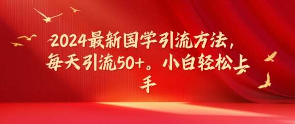 2024最新国学引流方法，每天引流50+，小白轻松上手【揭秘】-赛德副业库