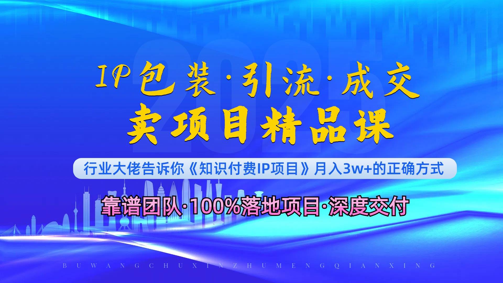 (13780期)《IP包装·暴力引流·闪电成交卖项目精品课》如何在众多导师中脱颖而出?-赛德副业库