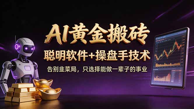 (17792期)A1黄金搬砖 聪明软件+操盘手技术 告别韭菜局,小白也可以轻松上手日赚50-100U-赛德副业库