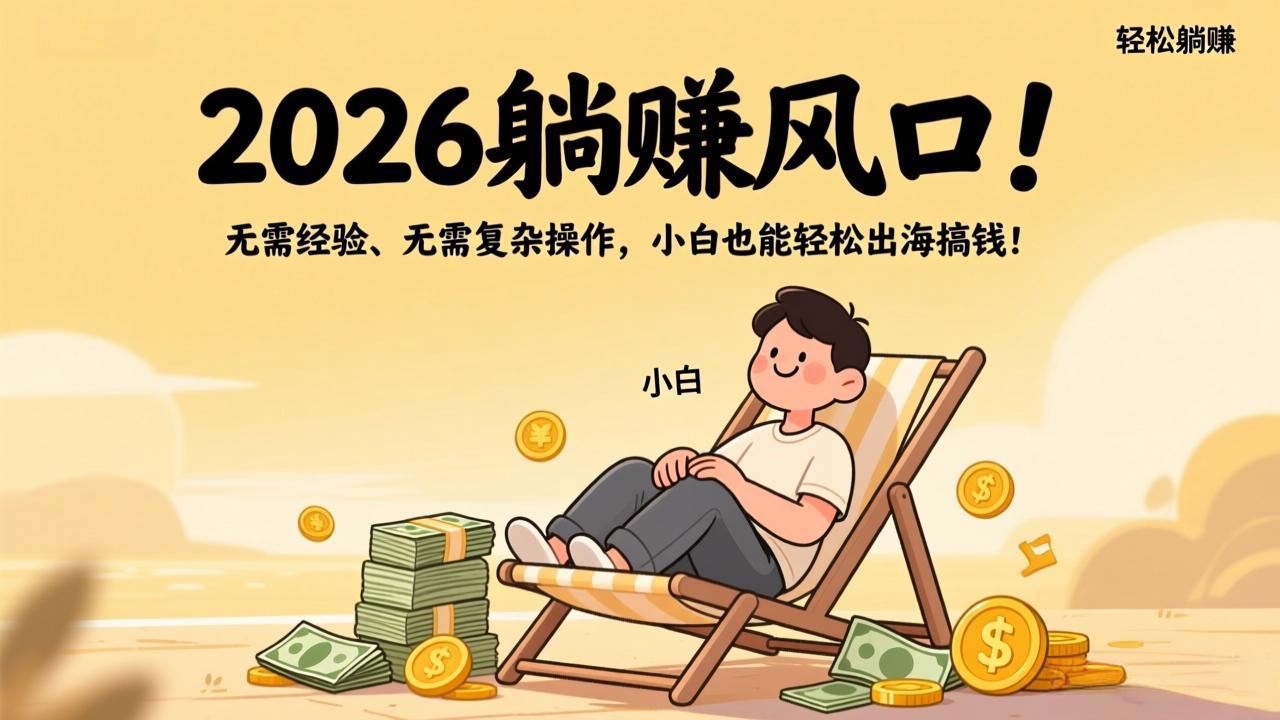 （17436期）2026躺赚风口！无需经验、无需复杂操作，小白也能轻松出海搞钱！-赛德副业库