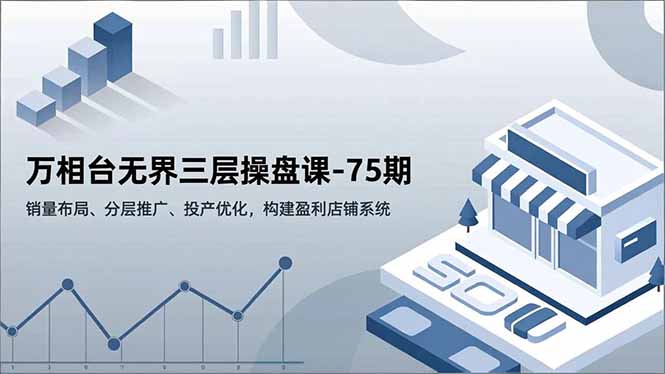 (16769期)万相台无界三层操盘课-75期,销量布局、分层推广、投产优化,构建盈利店铺系统-赛德副业库