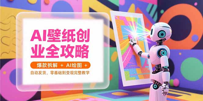 (15312期)AI壁纸创业全攻略,爆款拆解+AI绘图+自动发货,零基础到变现完整教学-赛德副业库