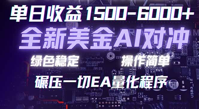 （17543期）2026 全新美金对冲项目，不套平台赠金，不封号，纯算法对冲，日入 1500-6000+-赛德副业库