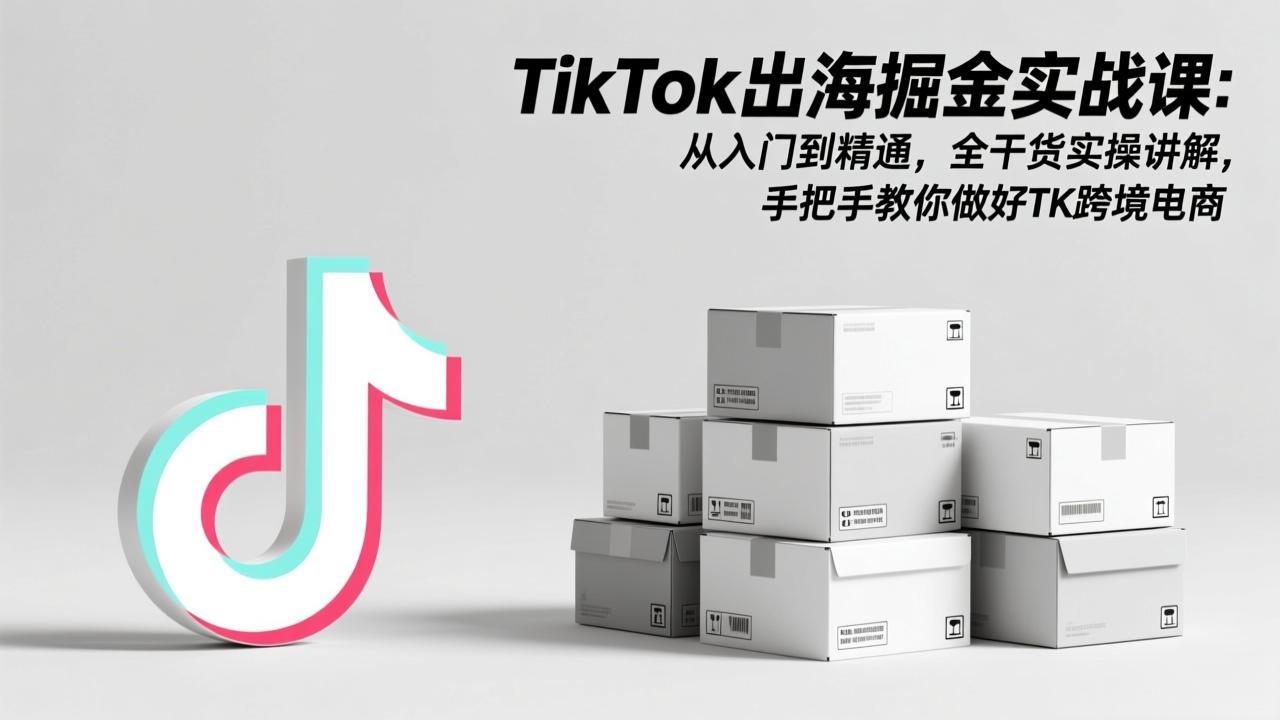 （17368期）TikTok出海掘金实战课：从入门到精通，全干货实操讲解，手把手教你做好TK跨境电商-赛德副业库
