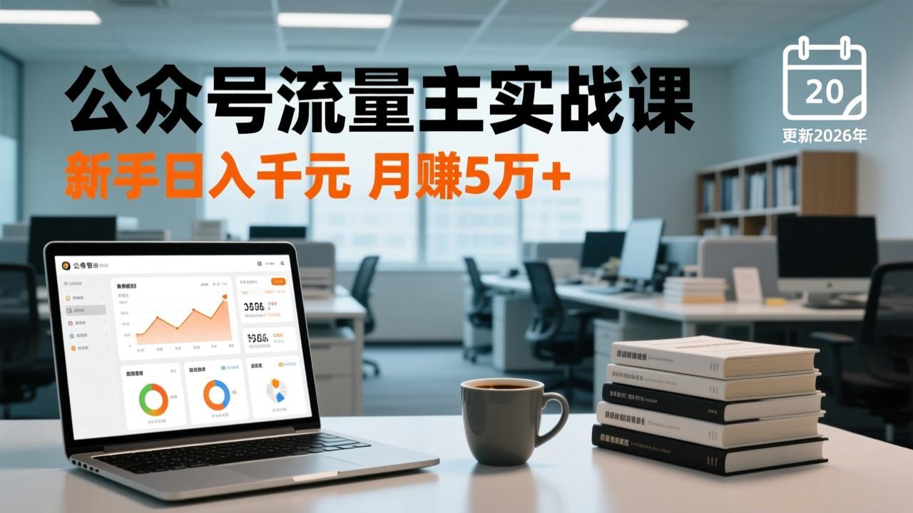 （17144期）公众号流量主实战课，爆文写作、流量池运营、多平台分发，新手日入千元月赚5万+更新2026年-赛德副业库