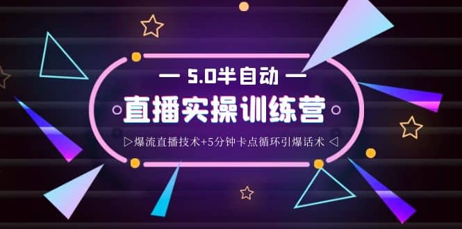 蚂蚁·5.0半自动直播2345打法,半自动爆流直播技术+5分钟卡点循环引爆话术-赛德副业库