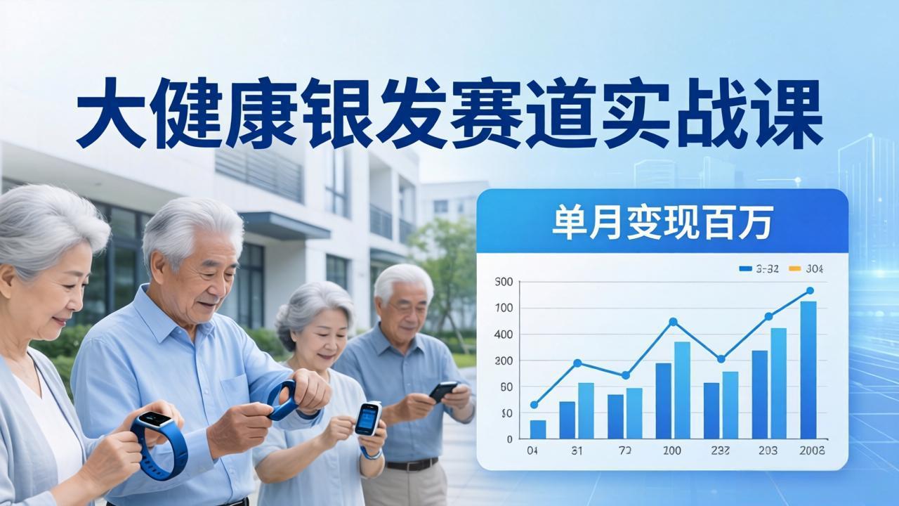 (17754期)大健康银发赛道实战课:拆解视频号线索型 IP 单月变现百万逻辑,教你精准获客高效变现-赛德副业库
