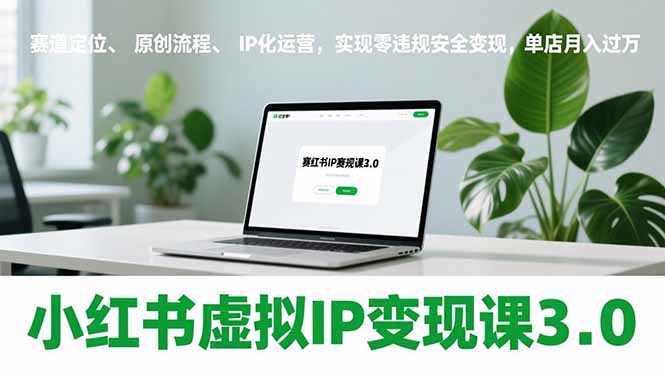 （17029期）小红书虚拟IP变现课3.0，赛道定位、原创流程、IP化运营，实现零违规安全变现，单店月入过万-赛德副业库