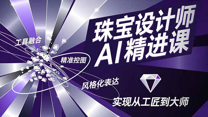 (16823期)珠宝设计师AI精进课,工具融合、精准控图、风格化表达,实现从工匠到大师-赛德副业库