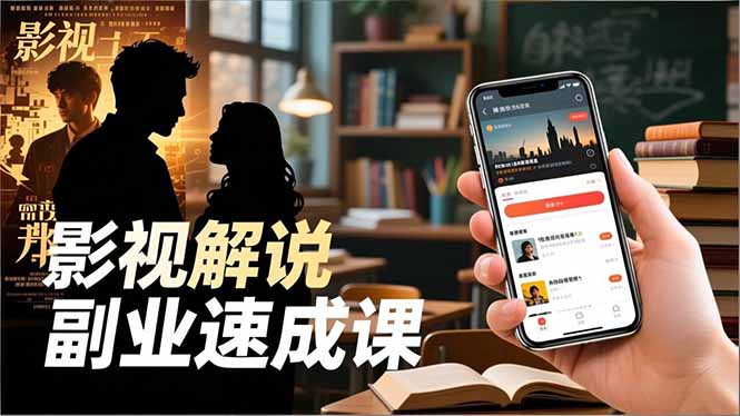 （16740期）Tk影视解说副业速成课，软件安装、全流程实操、爆款预设，新手两周变现-赛德副业库