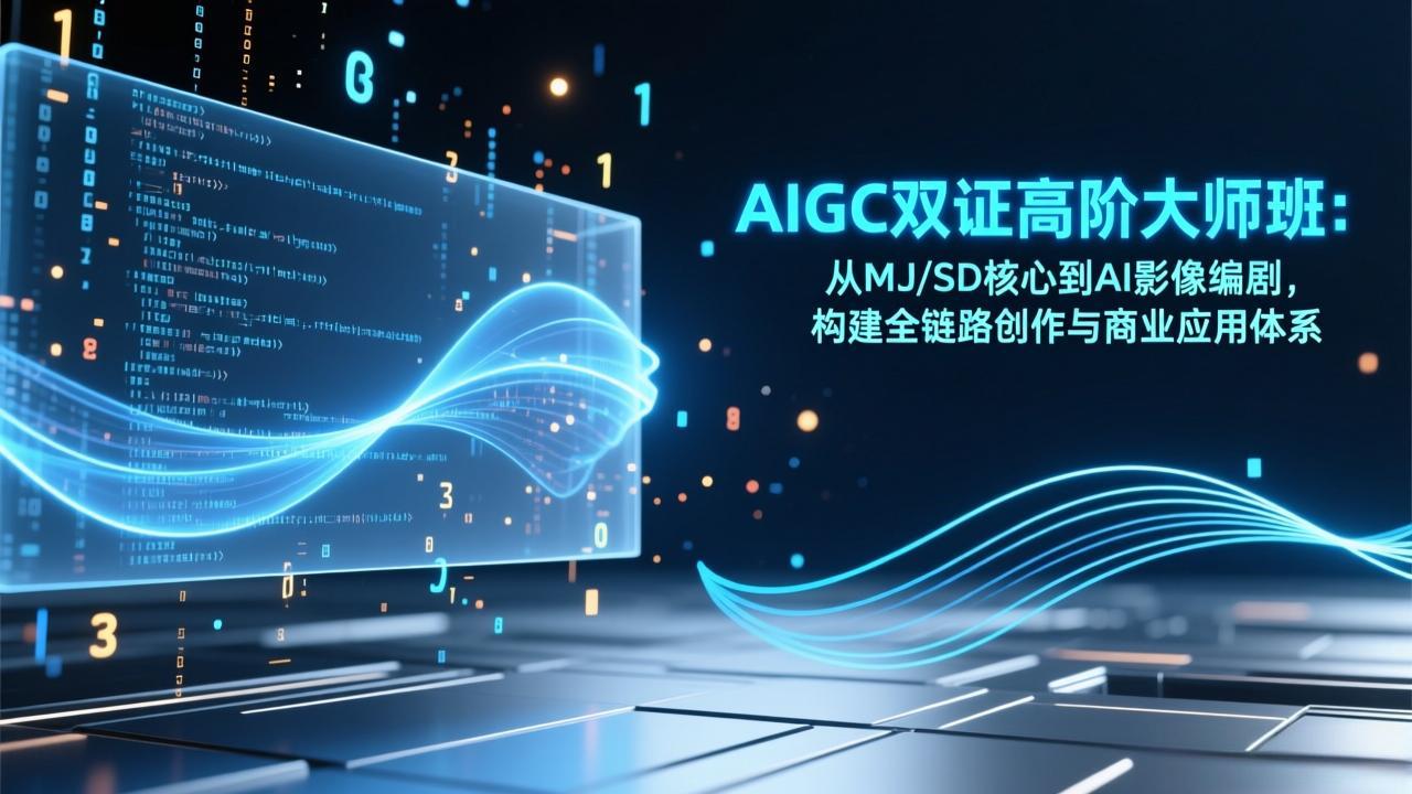 （17198期）AIGC双证高阶大师班：从MJ/SD核心到AI影像编剧，构建全链路创作与商业应用体系-赛德副业库
