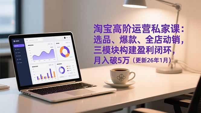 (17016期)淘宝高阶运营私家课:选品、爆款、全店动销,三模块构建盈利闭环,月入破5万(更新26年1月)-赛德副业库