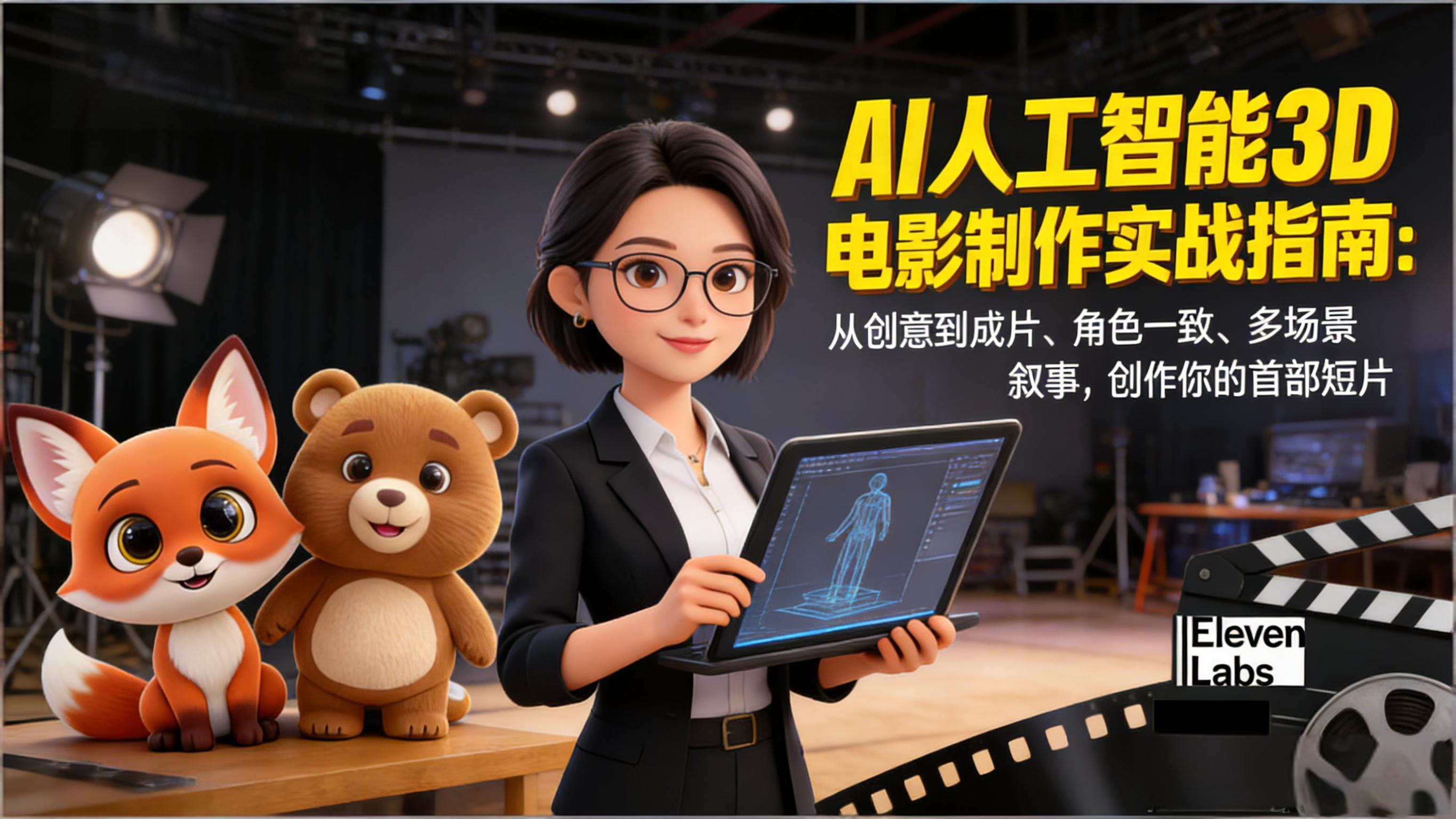 （17154期）AI人工智能3D电影制作实战指南：从创意到成片、角色一致、多场景叙事，创作你的首部短片-赛德副业库
