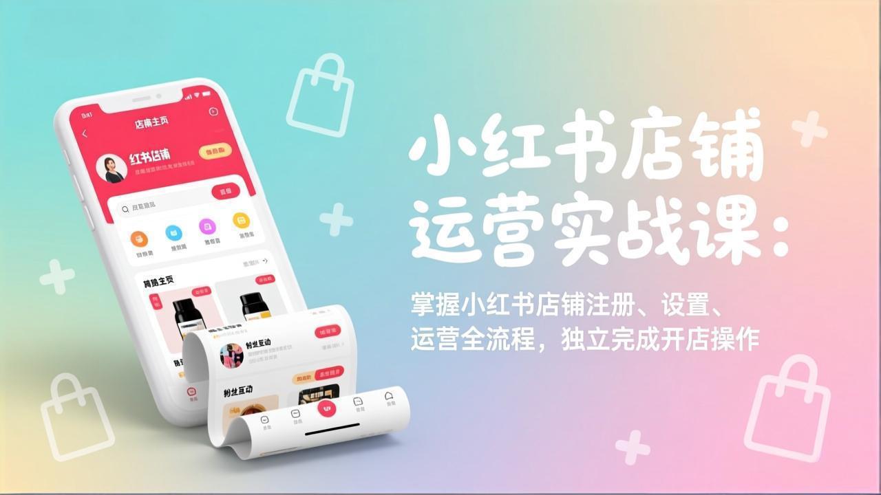 (17561期)小红书店铺运营实战课:掌握小红书店铺注册、设置、运营全流程,独立完成开店操作-赛德副业库