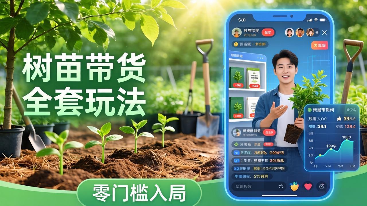 (17729期)视频号AI树苗带货全套玩法:零门槛入局,掌握豆包、千问等AI工具制作树苗视频的全套流程-赛德副业库