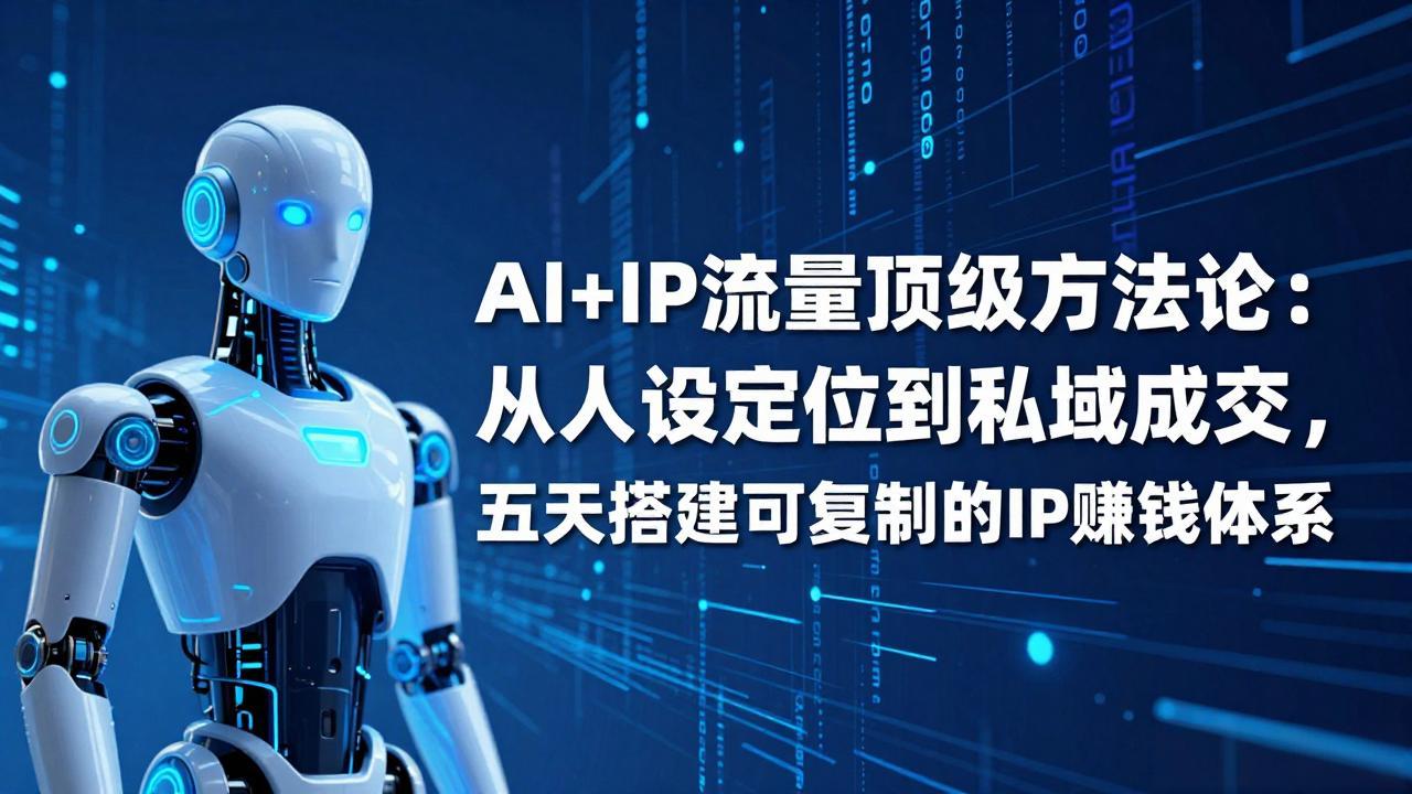 （17521期）AI+IP顶级方法论：从人设定位到私域成交，五天搭建可复制的IP赚钱体系-赛德副业库