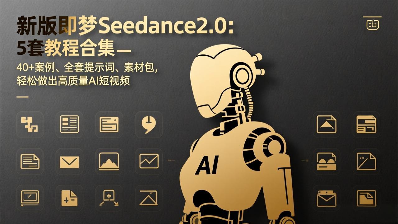 （17398期）新版即梦Seedance2.0：5套教程合集，40+案例、全套提示词、素材包，轻松做出高质量AI短视频-赛德副业库