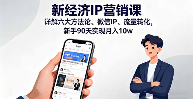 (16194期)新经济IP营销课:详解六大方法论、微信IP、流量转化,新手90天实现月入10w-赛德副业库
