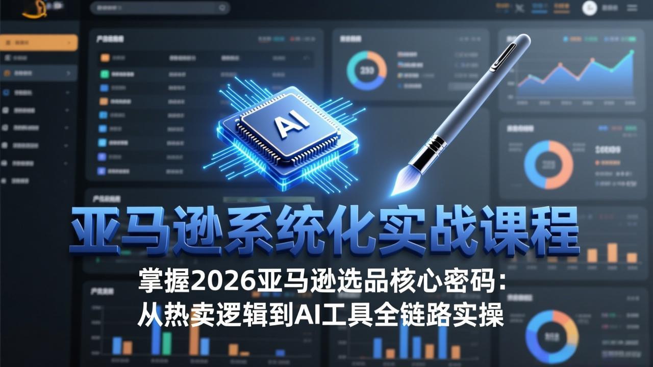 (17591期)亚马逊系统化实战课-更新3月:2026最新选品方法论,从热卖原因分析到AI作图,提升选品成功率-赛德副业库