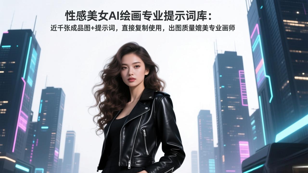 （17262期）性感美女AI绘画专业提示词库：近千张成品图+提示词，直接复制使用，出图质量媲美专业画师-赛德副业库
