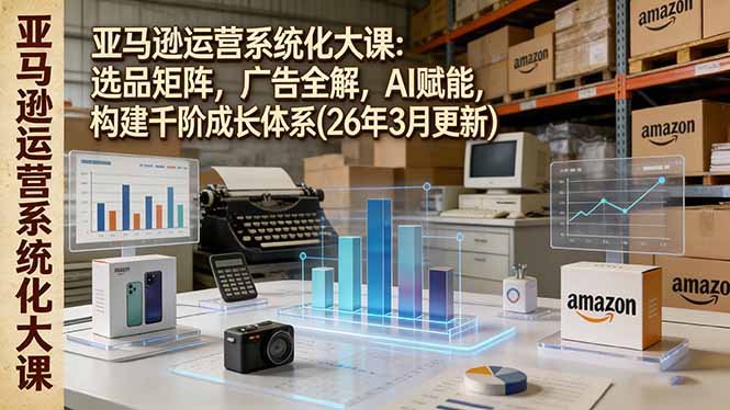 （17622期）亚马逊运营系统化大课：选品矩阵，广告全解，AI赋能，构建千阶成长体系(26年3月更新)-赛德副业库