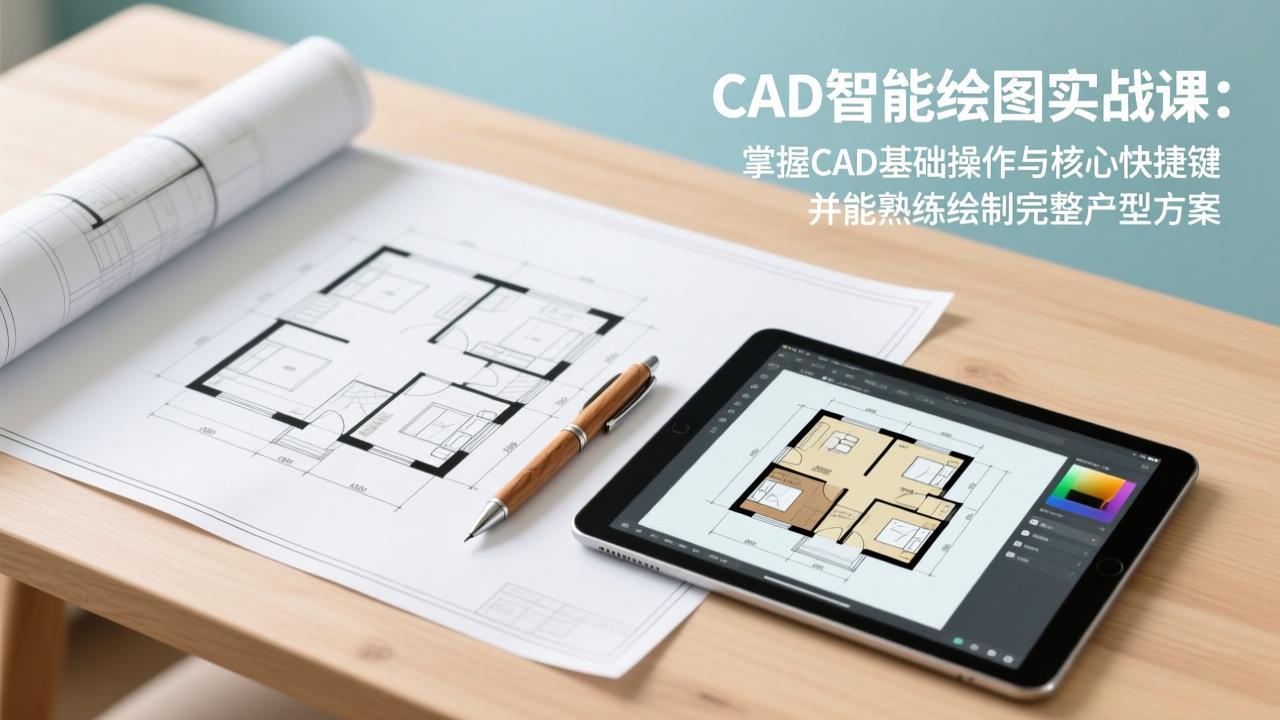 （17348期）CAD智能绘图实战课：掌握CAD基础操作与核心快捷键，并能熟练绘制完整户型方案-赛德副业库
