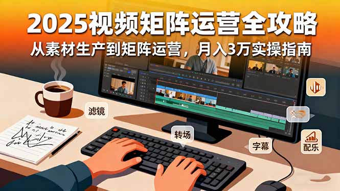 （16333期）2025短视频矩阵运营全攻略：从素材生产到矩阵运营，月入3万实操指南-赛德副业库
