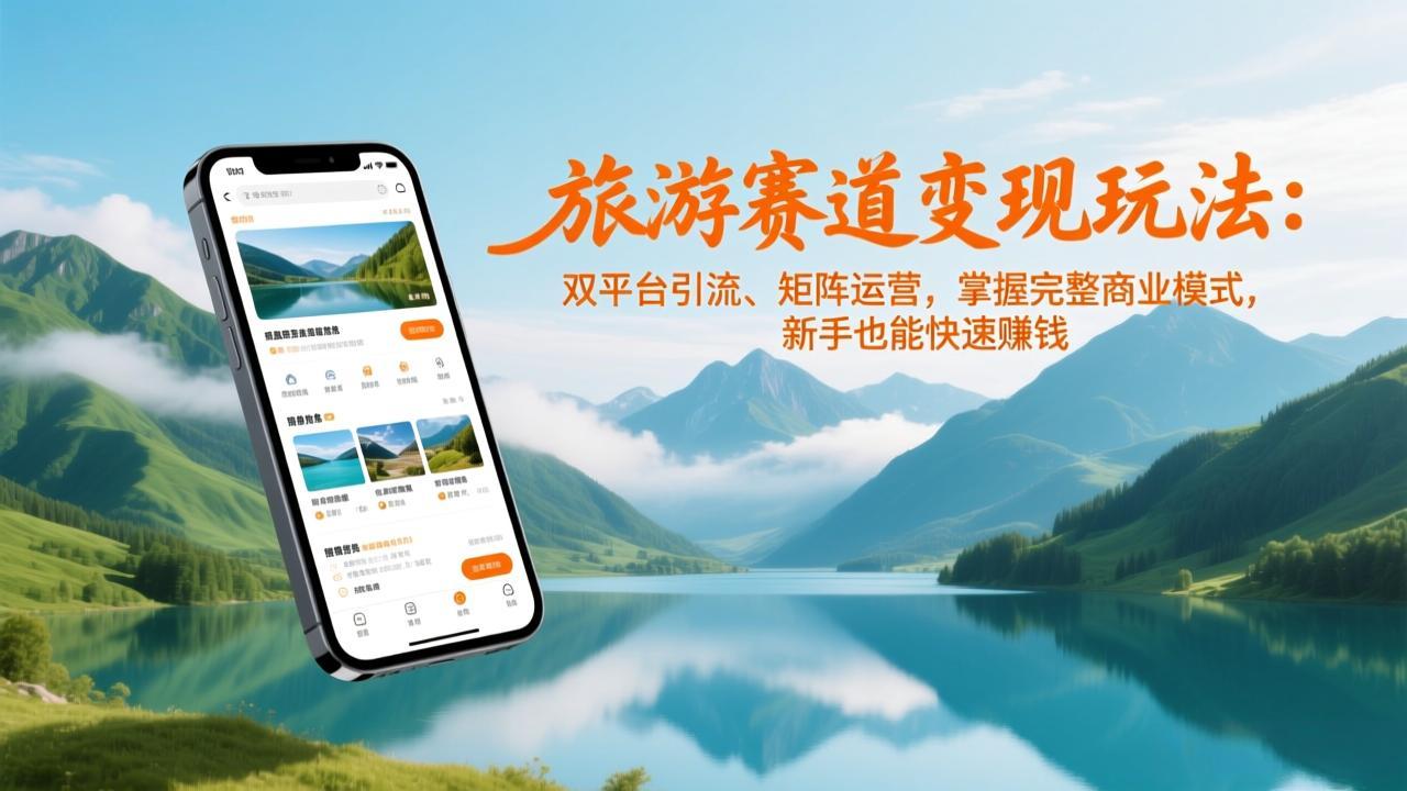 （17153期）旅游赛道变现玩法：双平台引流、矩阵运营，掌握完整商业模式，新手也能快速赚钱-赛德副业库