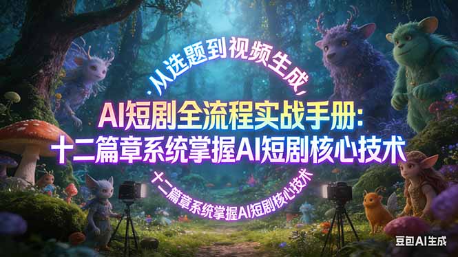 (17620期)AI 短剧全流程实战手册:从选题到视频生成,十二篇章系统掌握 AI 短剧核心技术-赛德副业库