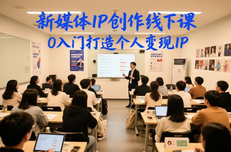 新媒体IP创作线下课,0入门打造个人变现IP-赛德副业库