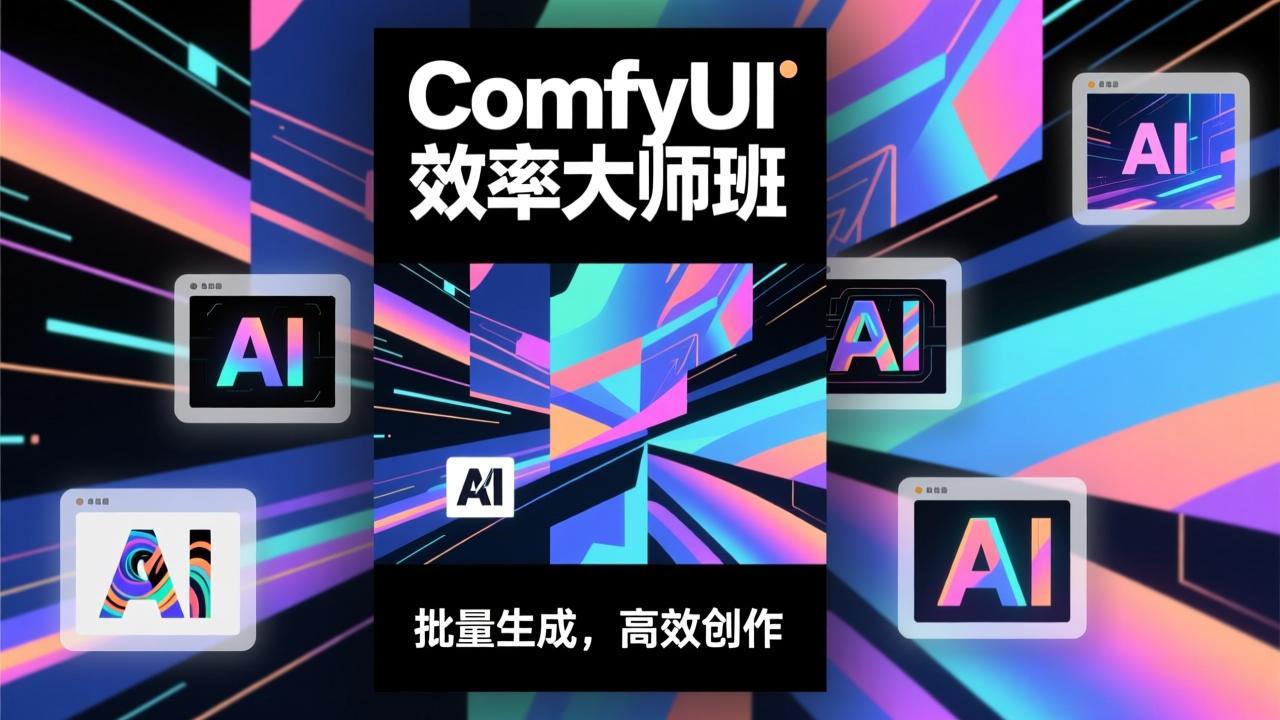 （17107期）ComfyUI效率大师班：工作流搭建，批量生成，将个人AI出图效率提升5-10倍，月接单收入1-3万-赛德副业库