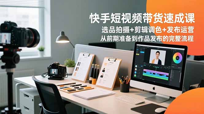（16752期）快手短视频带货速成课，选品拍摄+剪辑调色+发布运营，从前期准备到作品发布的完整流程-赛德副业库