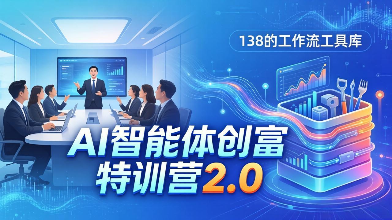 （17833期）AI智能体创富训练营2.0：3天闭门直播+视频课+工具库，从0到1搭建智能体附138个工作流-赛德副业库